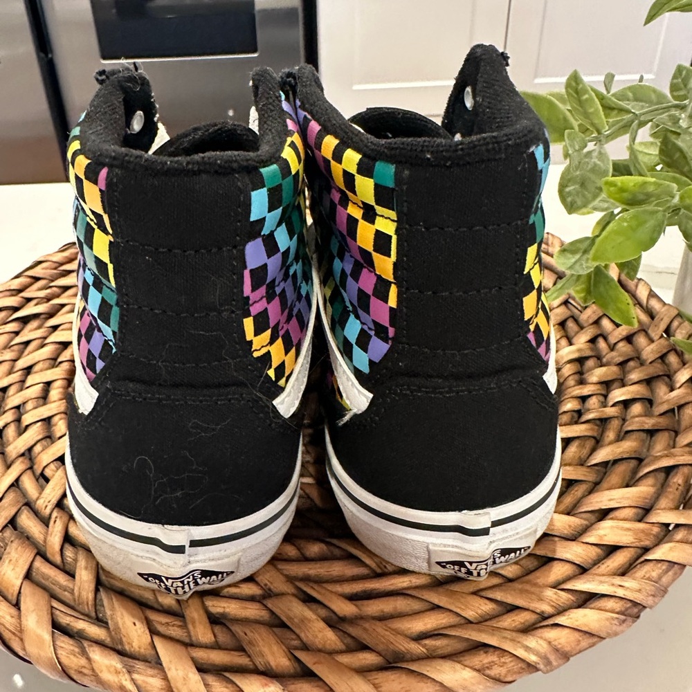 Vans Hi Top Filmore Sneakers Rainbow Check Skate Shoes Missy Sz. 5/Youth Sz 3 - Picture 3 of 5